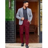 image:imageCOOFANDY Mens Classic Casual Dress Pants Expandable Waist Suit Pant Slim Fit Flat Front SlacksDark Red