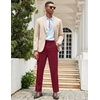 image:imageCOOFANDY Mens Classic Casual Dress Pants Expandable Waist Suit Pant Slim Fit Flat Front SlacksDark Red