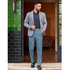 image:imageCOOFANDY Mens Classic Casual Dress Pants Expandable Waist Suit Pant Slim Fit Flat Front SlacksDenim Blue