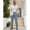 image:imageCOOFANDY Mens Classic Casual Dress Pants Expandable Waist Suit Pant Slim Fit Flat Front SlacksDenim Blue