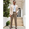 image:imageCOOFANDY Mens Classic Casual Dress Pants Expandable Waist Suit Pant Slim Fit Flat Front SlacksGrey Brown