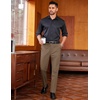 image:imageCOOFANDY Mens Classic Casual Dress Pants Expandable Waist Suit Pant Slim Fit Flat Front SlacksGrey Brown