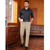 image:imageCOOFANDY Mens Classic Casual Dress Pants Expandable Waist Suit Pant Slim Fit Flat Front SlacksKhaki