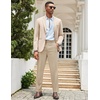 image:imageCOOFANDY Mens Classic Casual Dress Pants Expandable Waist Suit Pant Slim Fit Flat Front SlacksKhaki