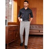 image:imageCOOFANDY Mens Classic Casual Dress Pants Expandable Waist Suit Pant Slim Fit Flat Front SlacksLight Grey