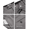 image:imageCOOFANDY Mens Classic Casual Dress Pants Expandable Waist Suit Pant Slim Fit Flat Front SlacksMoon Grey