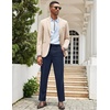 image:imageCOOFANDY Mens Classic Casual Dress Pants Expandable Waist Suit Pant Slim Fit Flat Front SlacksNavy Blue