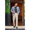 image:imageCOOFANDY Mens Classic Casual Dress Pants Expandable Waist Suit Pant Slim Fit Flat Front SlacksSand