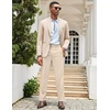 image:imageCOOFANDY Mens Classic Casual Dress Pants Expandable Waist Suit Pant Slim Fit Flat Front SlacksSand
