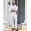 image:imageCOOFANDY Mens Classic Casual Dress Pants Expandable Waist Suit Pant Slim Fit Flat Front SlacksWhite
