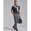 image:imageCOOFANDY Mens Classic Dress Pants Expandable Waist Suit Pants Breathable Business Casual SlacksDark Grey