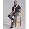 image:imageCOOFANDY Mens Classic Dress Pants Expandable Waist Suit Pants Breathable Business Casual SlacksDark Grey