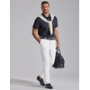 image:imageCOOFANDY Mens Classic Dress Pants Expandable Waist Suit Pants Breathable Business Casual SlacksWhite