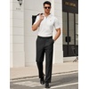 image:imageCOOFANDY Mens Classic Fit Dress Pants Flat Front Straight Formal Pants Wrinkle Free Expandable Waist Suit PantsBlack