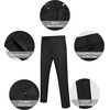 image:imageCOOFANDY Mens Classic Fit Dress Pants Flat Front Straight Formal Pants Wrinkle Free Expandable Waist Suit PantsBlack