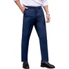 image:imageCOOFANDY Mens Classic Fit Dress Pants Flat Front Straight Formal Pants Wrinkle Free Expandable Waist Suit PantsBlue
