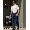 image:imageCOOFANDY Mens Classic Fit Dress Pants Flat Front Straight Formal Pants Wrinkle Free Expandable Waist Suit PantsBlue