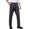 image:imageCOOFANDY Mens Classic Fit Dress Pants Flat Front Straight Formal Pants Wrinkle Free Expandable Waist Suit PantsDark Grey