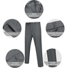 image:imageCOOFANDY Mens Classic Fit Dress Pants Flat Front Straight Formal Pants Wrinkle Free Expandable Waist Suit PantsGrey