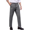 image:imageCOOFANDY Mens Classic Fit Dress Pants Flat Front Straight Formal Pants Wrinkle Free Expandable Waist Suit PantsGrey