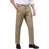 image:imageCOOFANDY Mens Classic Fit Dress Pants Flat Front Straight Formal Pants Wrinkle Free Expandable Waist Suit PantsKhaki