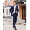image:imageCOOFANDY Mens Classic Fit Dress Pants Flat Front Straight Formal Pants Wrinkle Free Expandable Waist Suit PantsNavy Blue