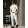 image:imageCOOFANDY Mens Classic Fit Dress Pants Flat Front Straight Formal Pants Wrinkle Free Expandable Waist Suit PantsWhite