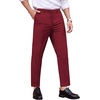 image:imageCOOFANDY Mens Classic Fit Dress Pants Flat Front Straight Formal Pants Wrinkle Free Expandable Waist Suit PantsWine Red