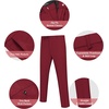 image:imageCOOFANDY Mens Classic Fit Dress Pants Flat Front Straight Formal Pants Wrinkle Free Expandable Waist Suit PantsWine Red