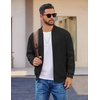 image:imageCOOFANDY Mens Cotton Bomber Jacket Lightweight Flight Jackets Casual Softshell Varisty JacketBlack