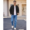 image:imageCOOFANDY Mens Cotton Bomber Jacket Lightweight Flight Jackets Casual Softshell Varisty JacketBlack