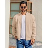 image:imageCOOFANDY Mens Cotton Bomber Jacket Lightweight Flight Jackets Casual Softshell Varisty JacketKhaki1