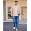 image:imageCOOFANDY Mens Cotton Bomber Jacket Lightweight Flight Jackets Casual Softshell Varisty JacketKhaki1