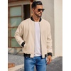 image:imageCOOFANDY Mens Cotton Bomber Jacket Lightweight Flight Jackets Casual Softshell Varisty JacketMoon Gray