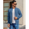image:imageCOOFANDY Mens Cotton Bomber Jacket Lightweight Flight Jackets Casual Softshell Varisty JacketNavy