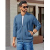 image:imageCOOFANDY Mens Cotton Bomber Jacket Lightweight Flight Jackets Casual Softshell Varisty JacketNavy