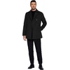 image:imageCOOFANDY Mens Double Breasted Pea Coat Winter Overcoat Short Trench Coat Notched CollarBlack