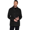 image:imageCOOFANDY Mens Double Breasted Pea Coat Winter Overcoat Short Trench Coat Notched CollarBlack