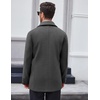 image:imageCOOFANDY Mens Double Breasted Pea Coat Winter Overcoat Short Trench Coat Notched CollarDark Grey