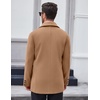 image:imageCOOFANDY Mens Double Breasted Pea Coat Winter Overcoat Short Trench Coat Notched CollarLight Tan