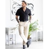 image:imageCOOFANDY Mens Dress Pants Expandable Waist Wrinkle Free Suit Pants Flat Front Casual Dress SlacksKhaki