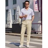image:imageCOOFANDY Mens Dress Pants Expandable Waist Wrinkle Free Suit Pants Flat Front Casual Dress SlacksKhaki