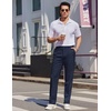 image:imageCOOFANDY Mens Dress Pants Expandable Waist Wrinkle Free Suit Pants Flat Front Casual Dress SlacksNavy Blue