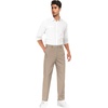 image:imageCOOFANDY Mens Dress Pants Expandable Waist Wrinkle Free Suit Pants Flat Front Casual Dress SlacksTan