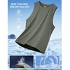 image:imageCOOFANDY Mens Dry Fit Workout Tank Top Sleeveless Gym Muscle Shirt UPF 50 Summer Running Athletic TshirtsArmy Green