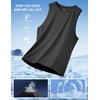 image:imageCOOFANDY Mens Dry Fit Workout Tank Top Sleeveless Gym Muscle Shirt UPF 50 Summer Running Athletic TshirtsBlack
