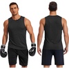 image:imageCOOFANDY Mens Dry Fit Workout Tank Top Sleeveless Gym Muscle Shirt UPF 50 Summer Running Athletic TshirtsBlack