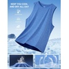 image:imageCOOFANDY Mens Dry Fit Workout Tank Top Sleeveless Gym Muscle Shirt UPF 50 Summer Running Athletic TshirtsBlue
