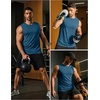 image:imageCOOFANDY Mens Dry Fit Workout Tank Top Sleeveless Gym Muscle Shirt UPF 50 Summer Running Athletic TshirtsDenim Blue