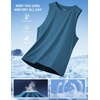 image:imageCOOFANDY Mens Dry Fit Workout Tank Top Sleeveless Gym Muscle Shirt UPF 50 Summer Running Athletic TshirtsDenim Blue
